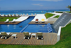 Our Lap Pool And Waterfall - Swim, Or Just Relax In The Submerged Chaise Lounges
